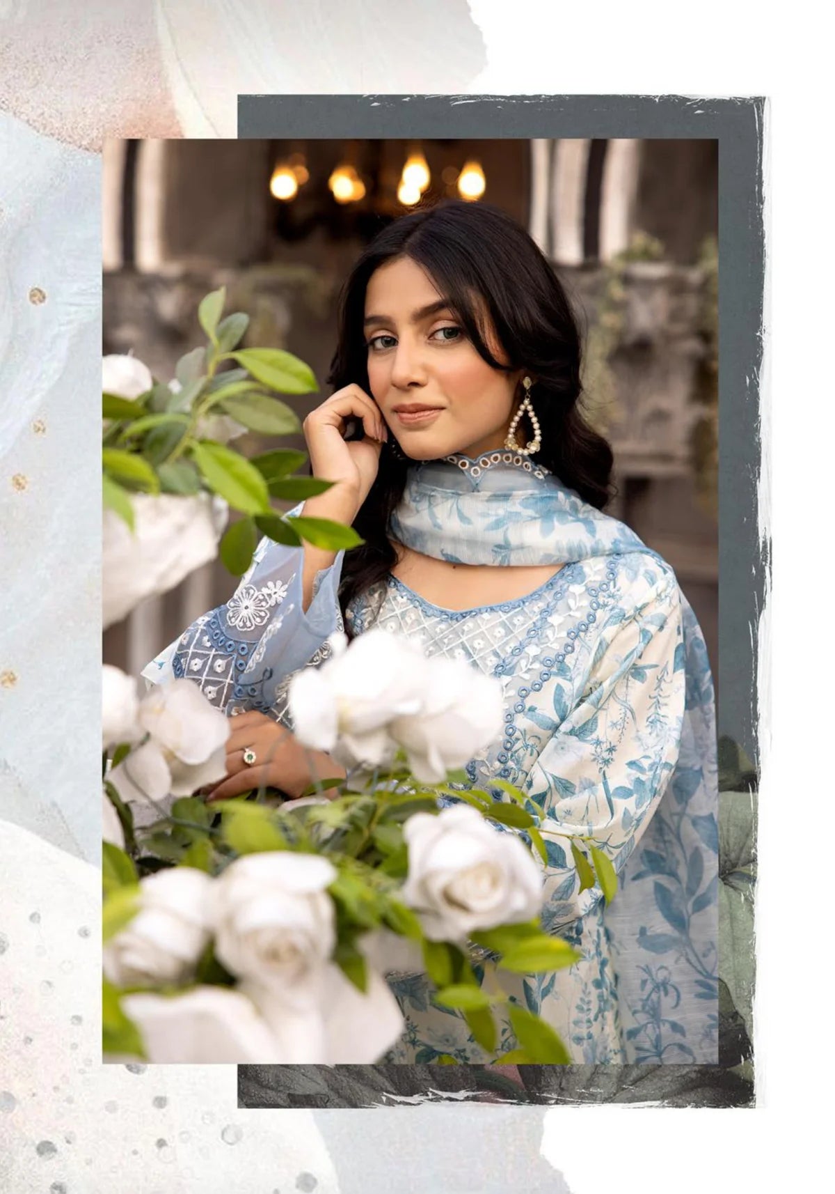 SIMRANS ‘Ethnic’ | Embroidered Silk lawn Readymade | SM586