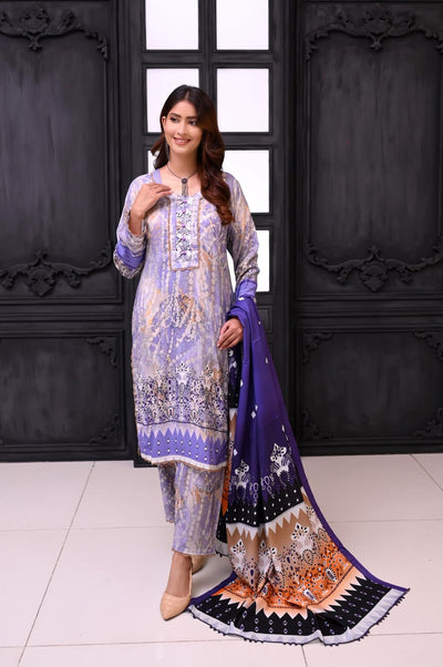 KHADIJAH’S Vol 1 | Embroidered Linen 3pc Readymade | KJ147