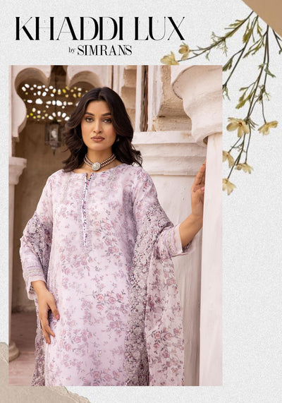 SIMRANS ‘Khaddi Lux’ | Embroidered Organza 3pc Readymade | SM654