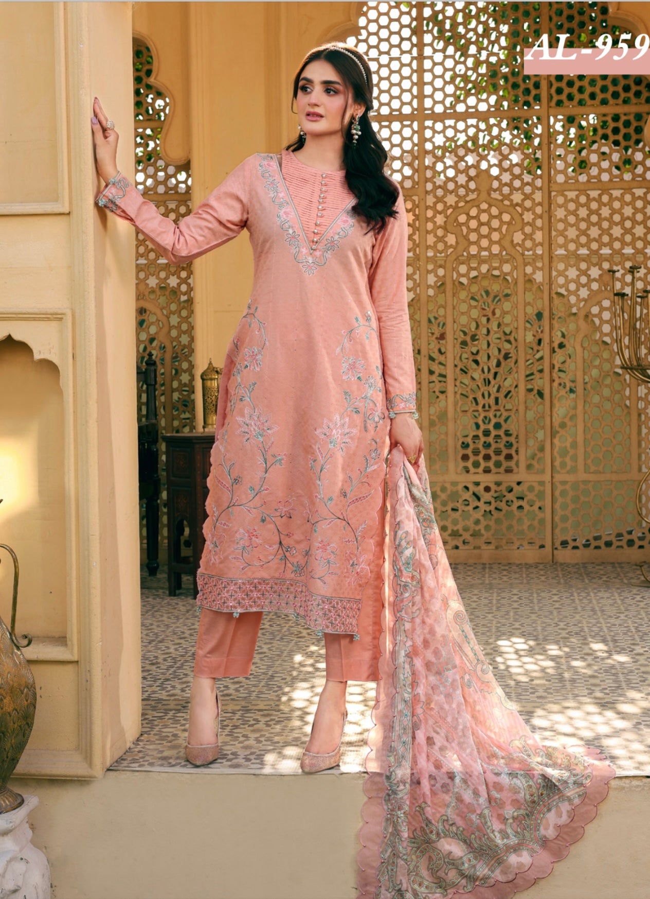 SIMRANS ‘Eid Edition’ | Embroidered Lawn Mother & Daughter Readymade | SM575