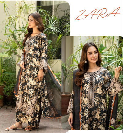 RANIYA.H ‘Zarnab’ | Embroidered Linen Readymade | RHW-07