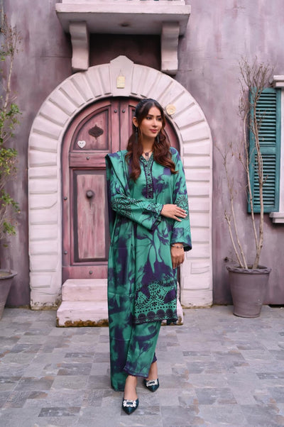 KHADIJAH’S Vol 1 | Embroidered Linen 3pc Readymade | KJ149