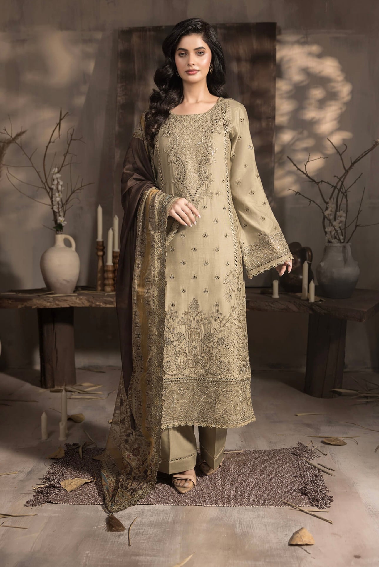 IMROZIA ‘Sehar’ | Embroidered Viscose Readymade | IP-68