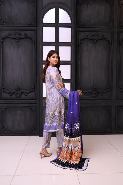 KHADIJAH’S Vol 1 | Embroidered Linen 3pc Readymade | KJ147