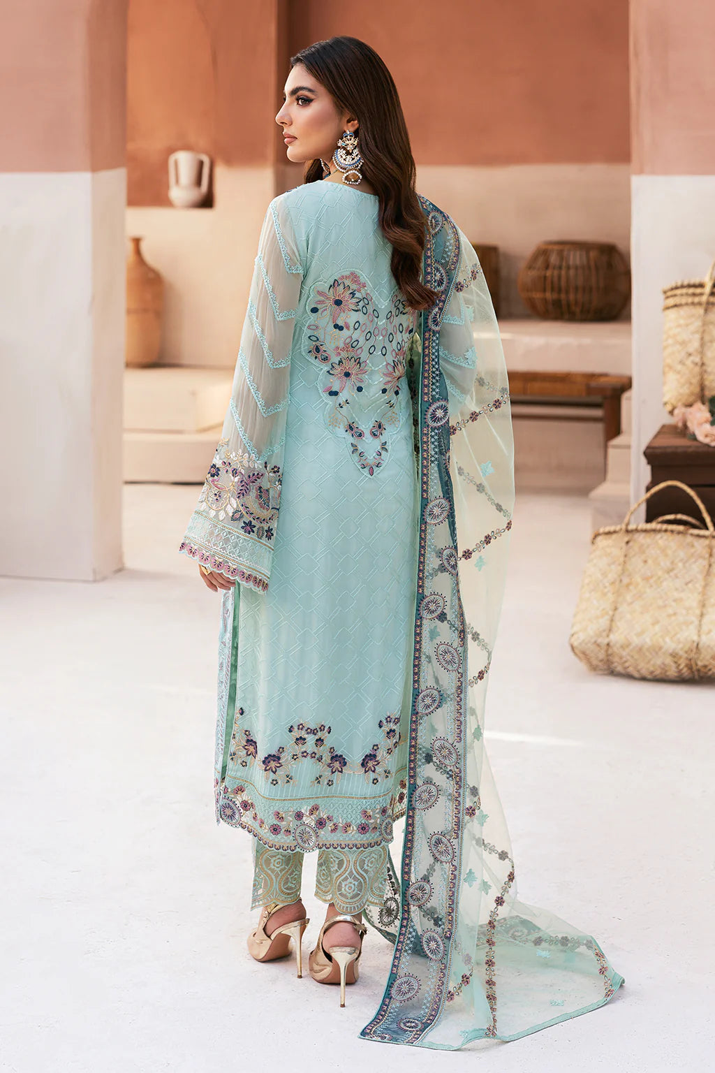 RAMSHA ‘Arzoo’ | Embroidered Chiffon Readymade | U108