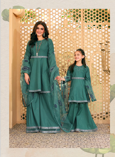 SIMRANS ‘Eid Edition’ | Embroidered Lawn Mother & Daughter Readymade | SM576