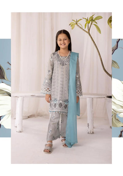 SIMRANS ‘Sienna’ | Embroidered Chiffon Mother & Daughter Readymade | SM580