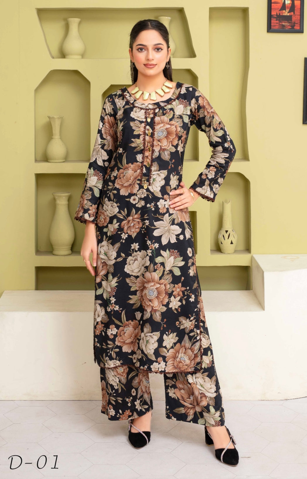 ASHYANA Vol 19 | Embroidered Linen 2pc Readymade  | ARB03