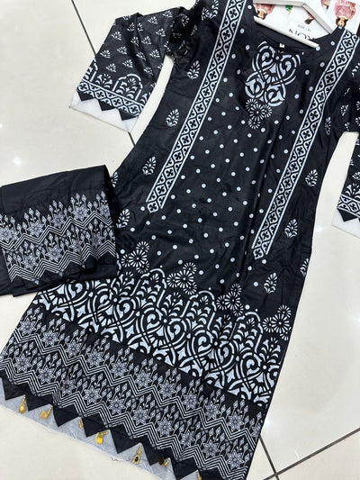 S Creations | Linen Printed Readymade | SC086