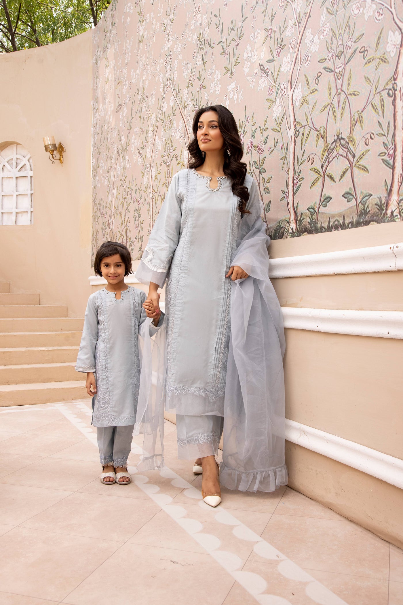 SIMRANS ‘Nakhra 6.0’ | Embroidered Cotton Mother & Daughter Readymade | SM770