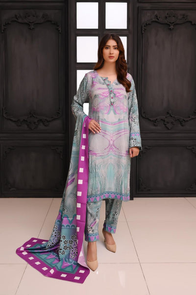 KHADIJAH’S Vol 1 | Embroidered Linen 3pc Readymade | KJ146