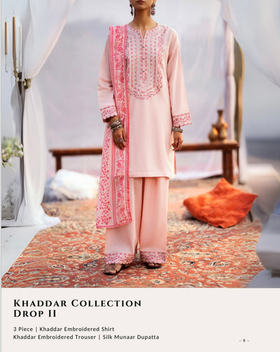 Casuallite ‘Basera’ | Embroidered Khaddar 3pc Readymade | HT265