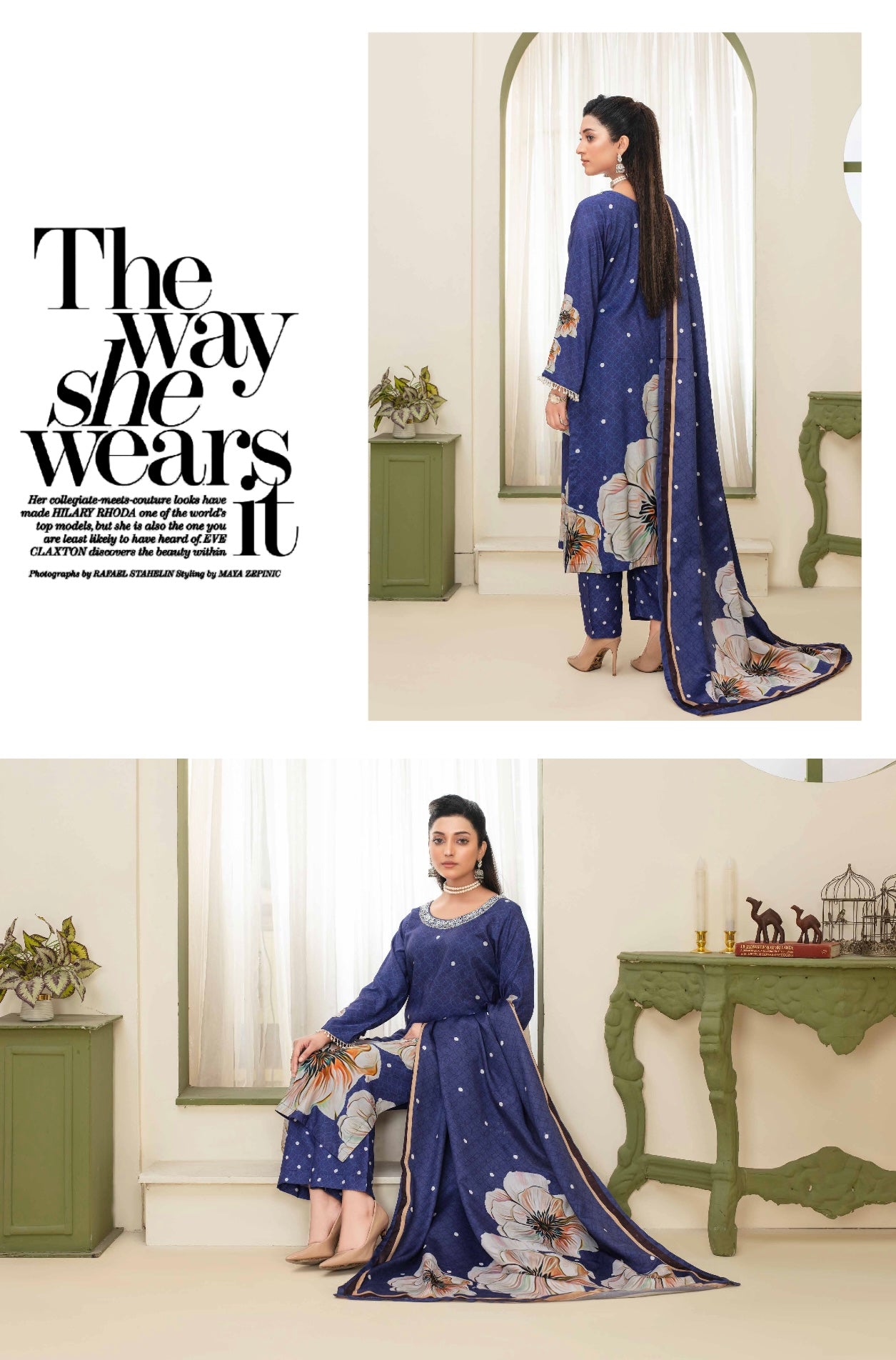 ASHYANA ‘Vol 21’ | Embroidered Handwork Linen 3pc Readymade  | ARD03