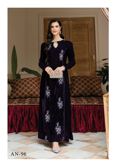 AIN | Embroidered Velvet Ready To Wear | AN-96