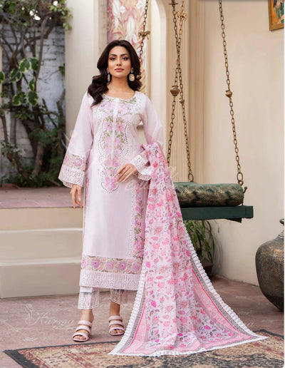 KARMA ‘Kayseria Vol 1’ | Embroidered Cotton Readymade | KC-1414 (Pink)