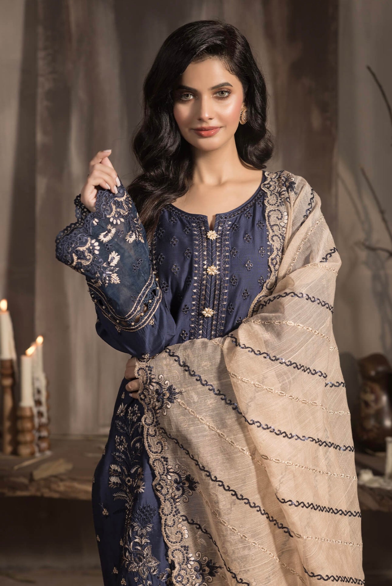 IMROZIA ‘Sehar’ | Embroidered Viscose Readymade | IP-71