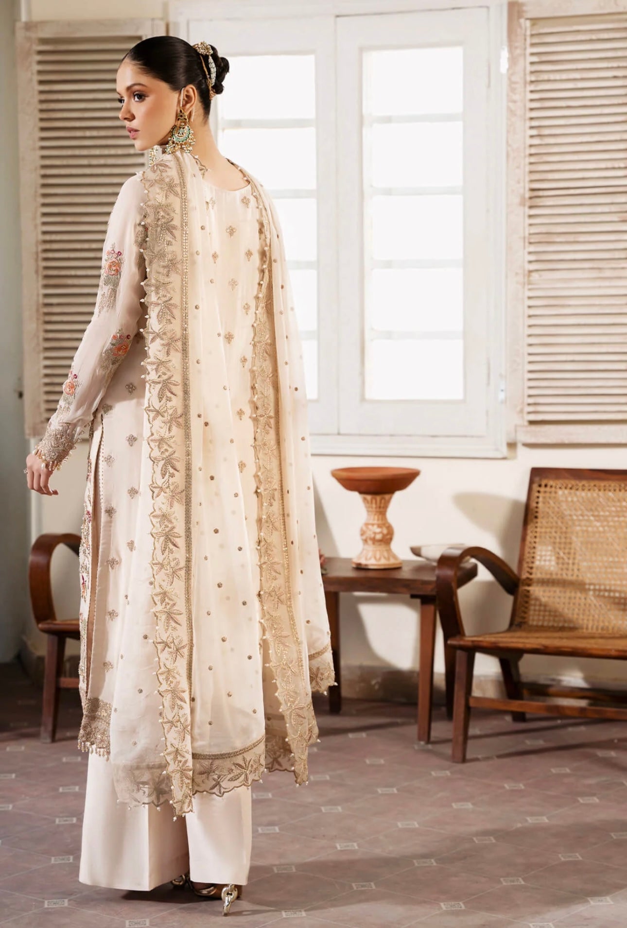 IMROZIA|SERENE PREMIUM ‘Muse’ | Embroidered Chiffon Readymade | S-1081