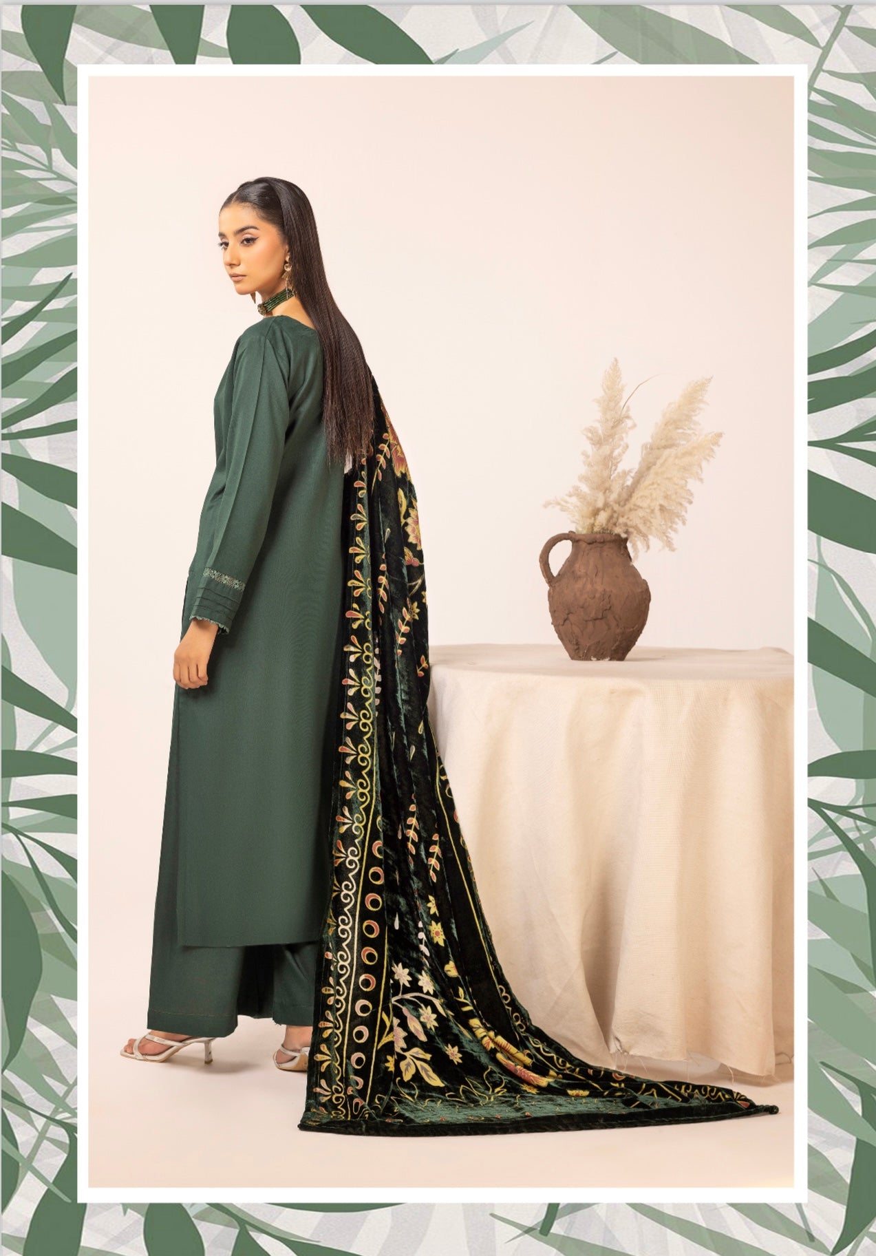 SIMRANS ‘Zoya’ | Dhanak Palachi Shawl Readymade | SM728