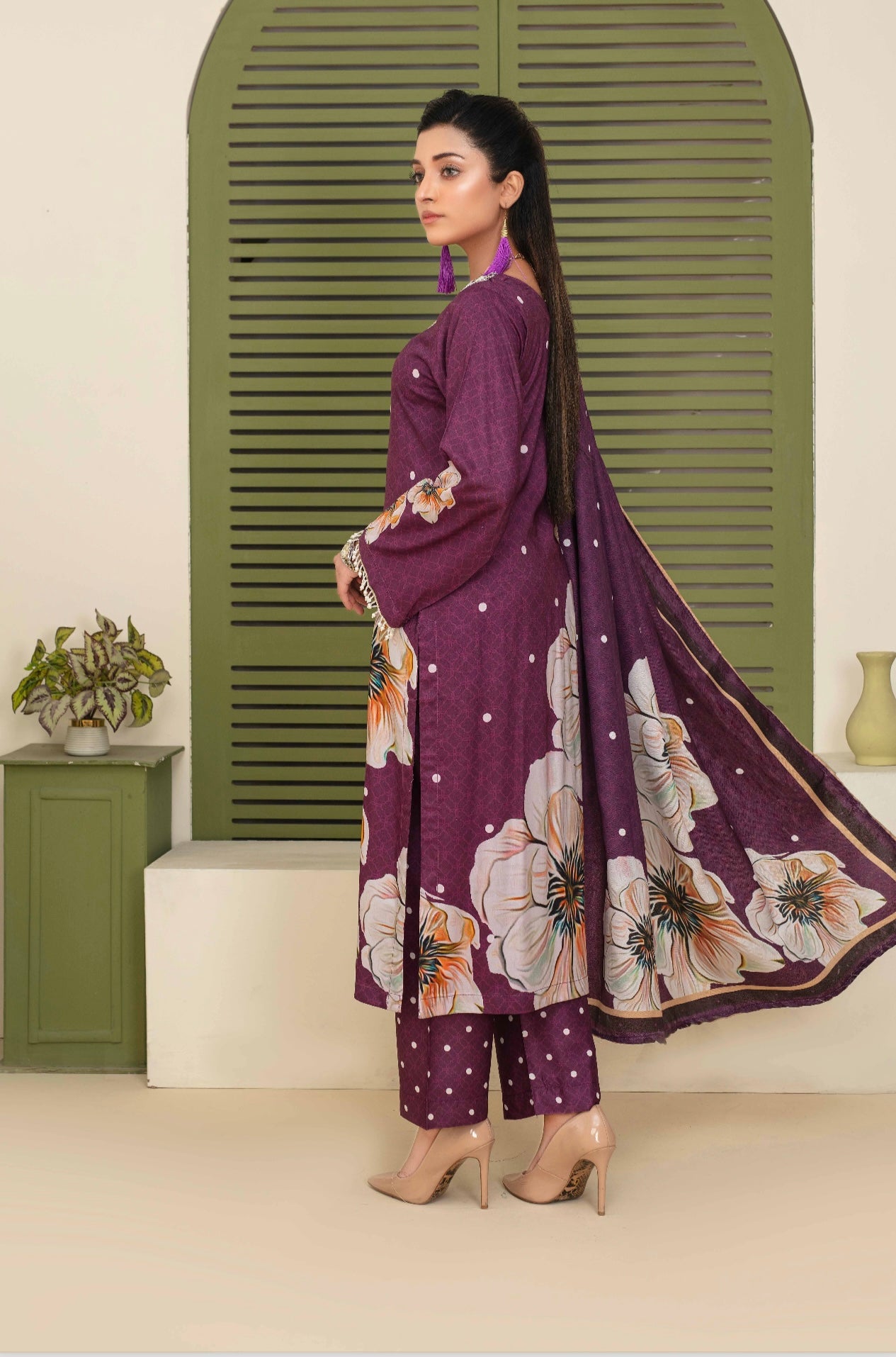 ASHYANA ‘Vol 21’ | Embroidered Handwork Linen 3pc Readymade  | ARD07