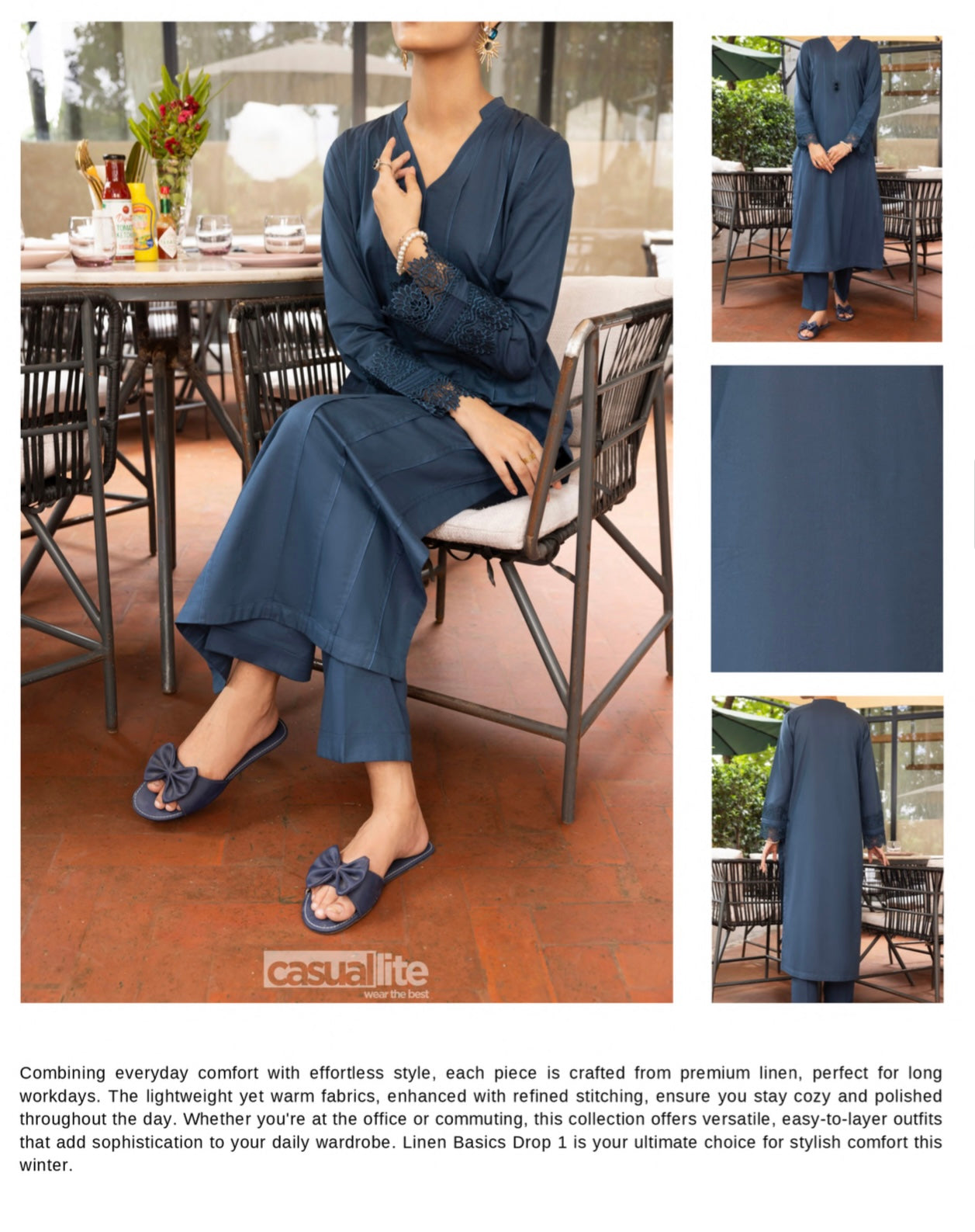 Casuallite ‘Linen Basics Vol 1’ | Linen 2pc Readymade | HT230