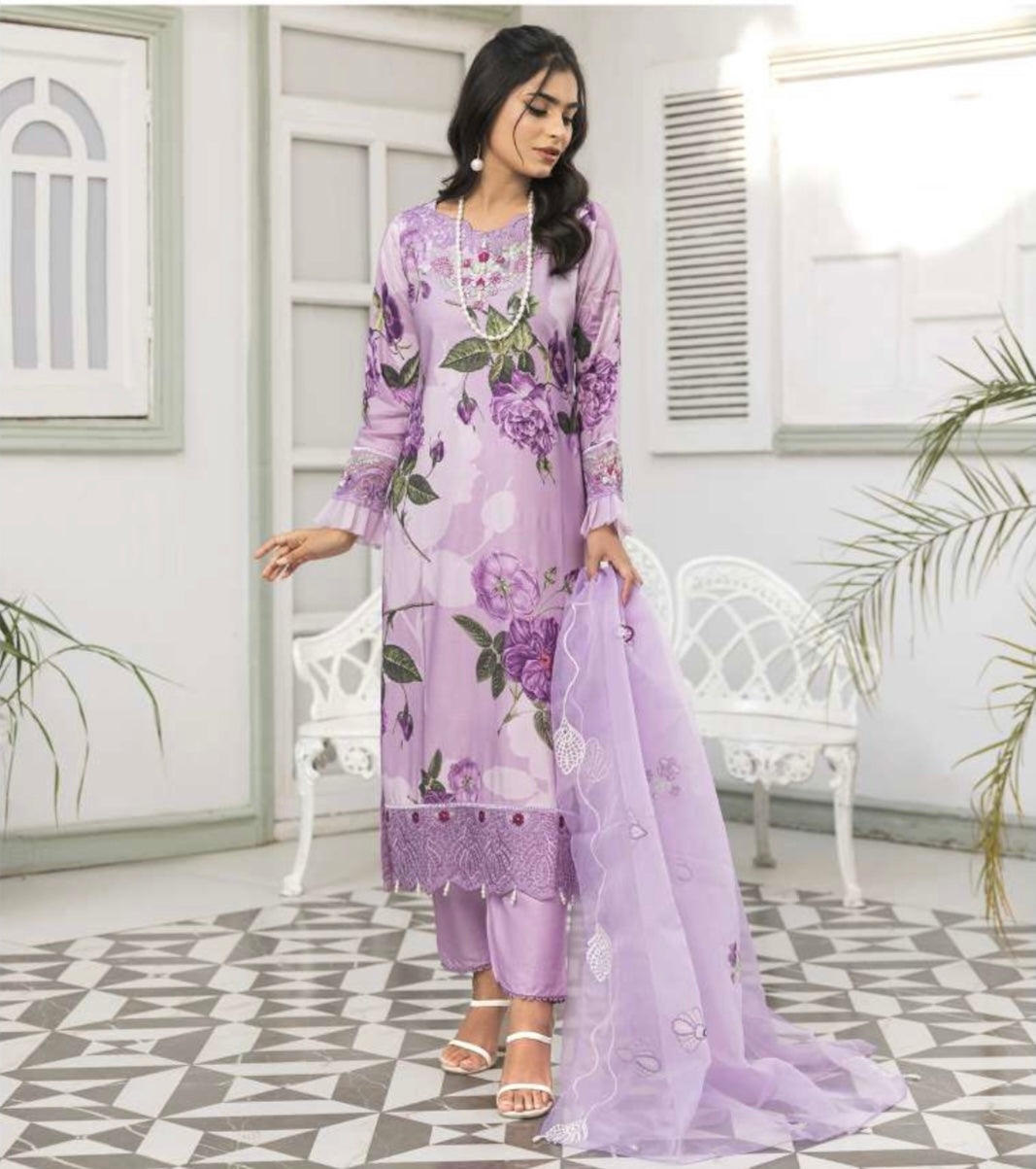 SIMRANS ‘Bahaar Vol 2’ | Embroidered Linen Readymade | SM754