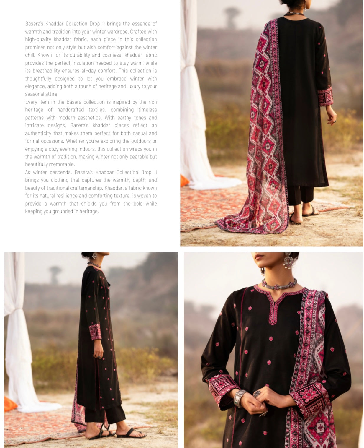 Casuallite ‘Basera’ | Embroidered Khaddar 3pc Readymade | HT263