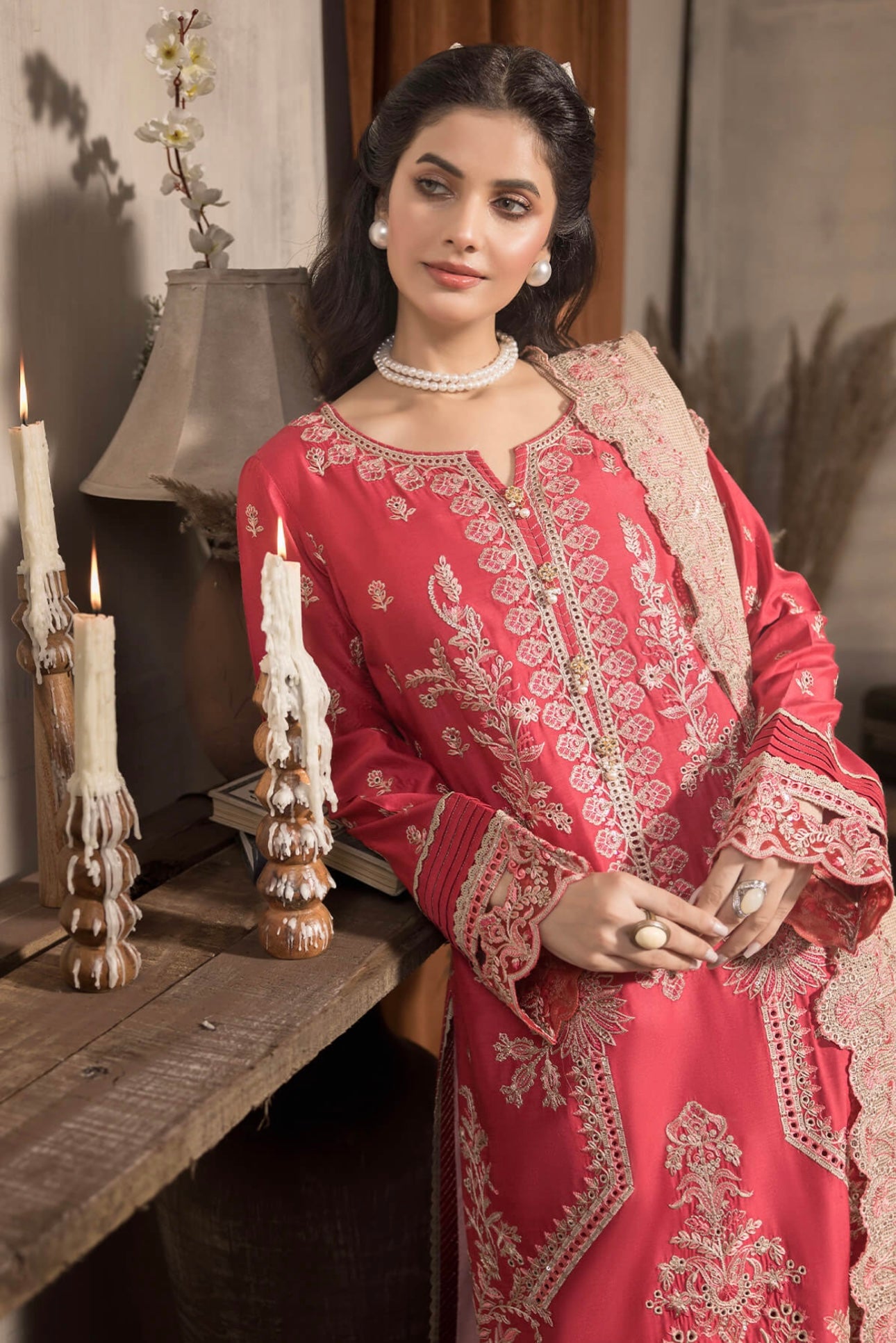 IMROZIA ‘Sehar’ | Embroidered Viscose Readymade | IP-72