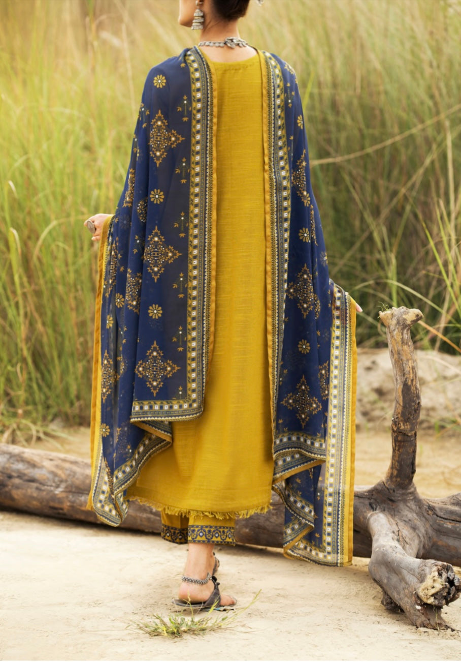 Casuallite ‘Basera’ | Embroidered Khaddar 3pc Readymade | HT268