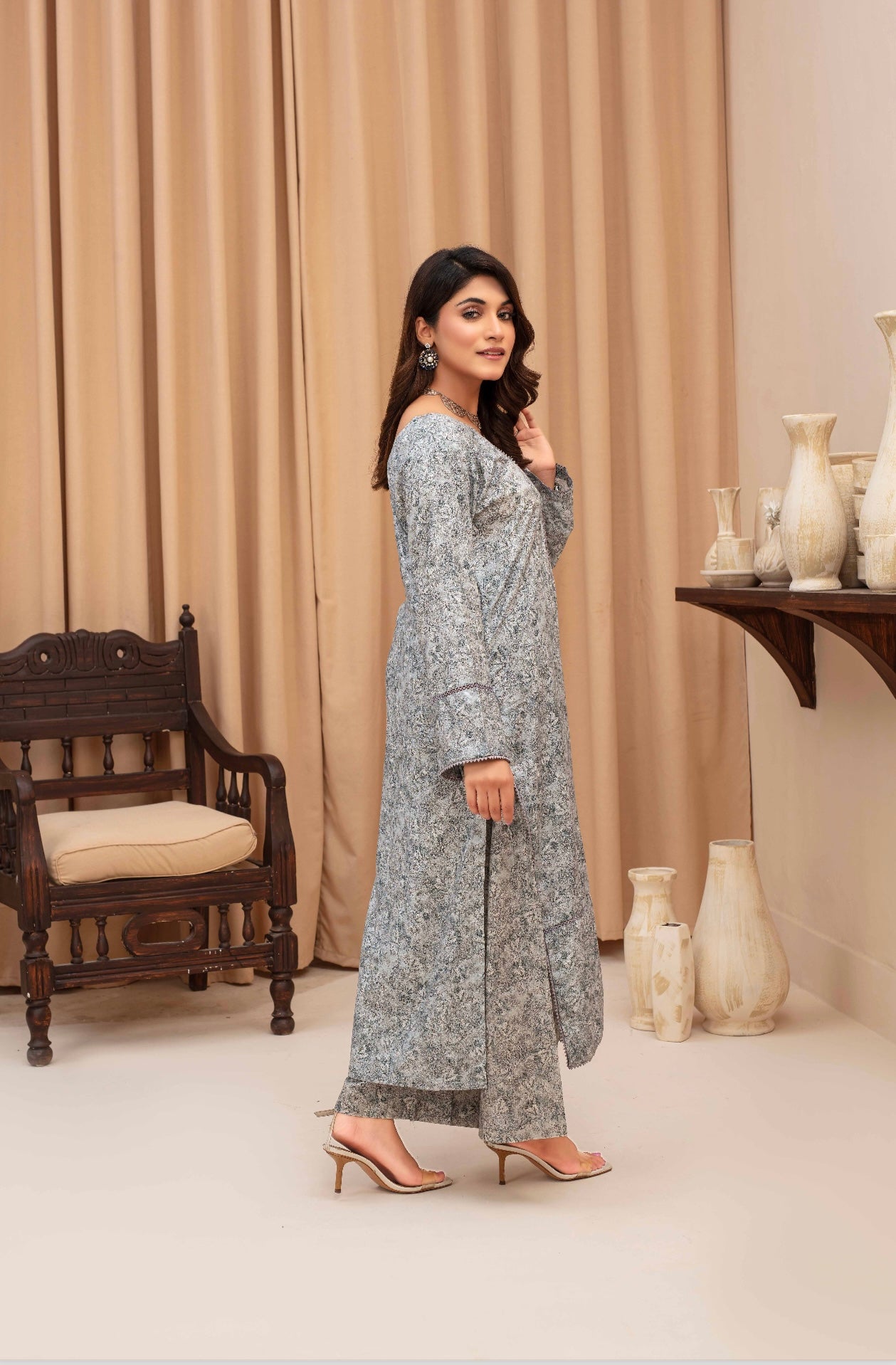 ASHYANA ‘Vol 13 Co Ord’ | Printed Lawn 2pc Readymade  | ARU07