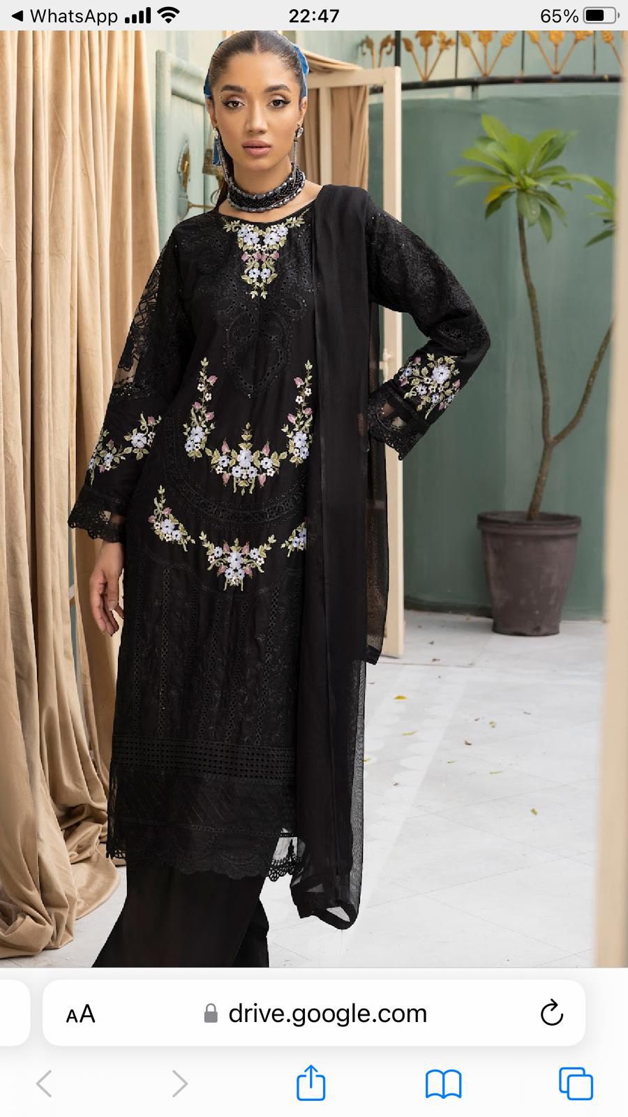 SIMRANS ‘Aisha MB’ | Embroidered Linenkari Readymade | SM698