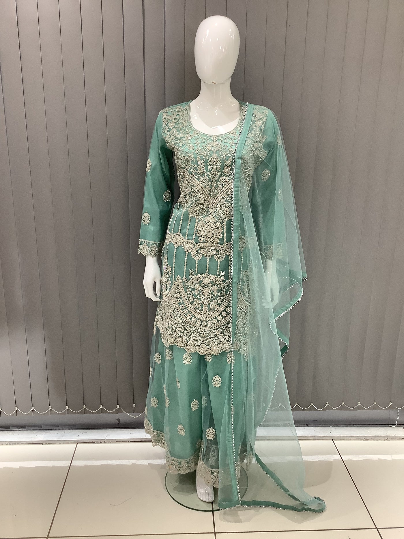 ASHA | Embroidered Net Mother & Daughter Ready To Wear  | AS74