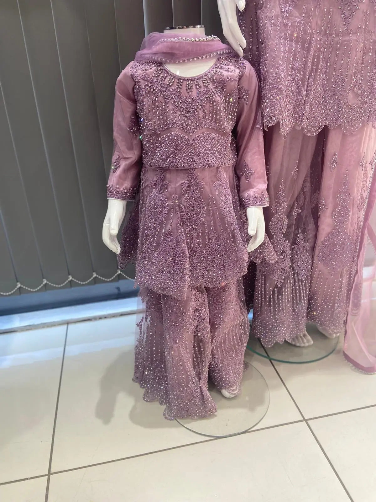 ASHA | Embroidered Hand Work Mother & Daughter Ready To Wear  | AS84