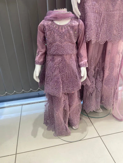 ASHA | Embroidered Hand Work Mother & Daughter Ready To Wear  | AS84