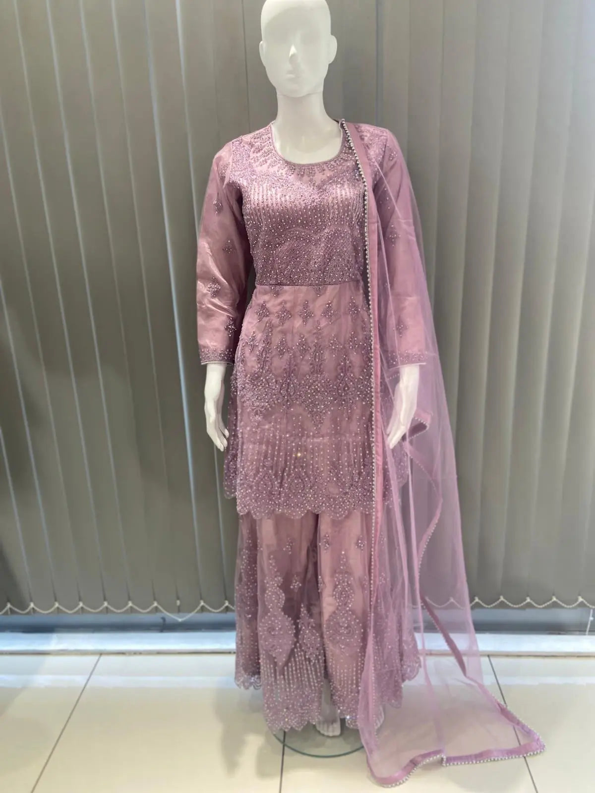 ASHA | Embroidered Hand Work Mother & Daughter Ready To Wear  | AS84