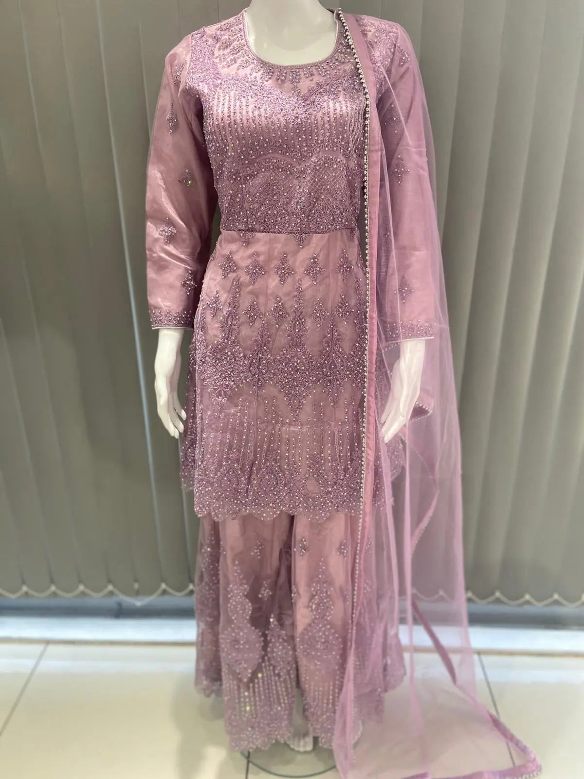 ASHA | Embroidered Hand Work Mother & Daughter Ready To Wear  | AS84