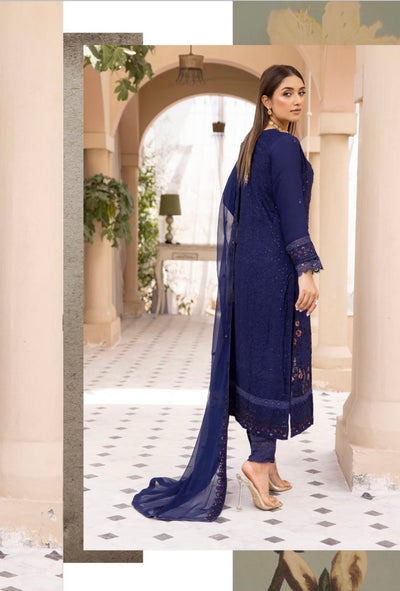 SIMRANS ‘Agha Noor Inspired’ | Embroidered Chiffon Readymade | SM627