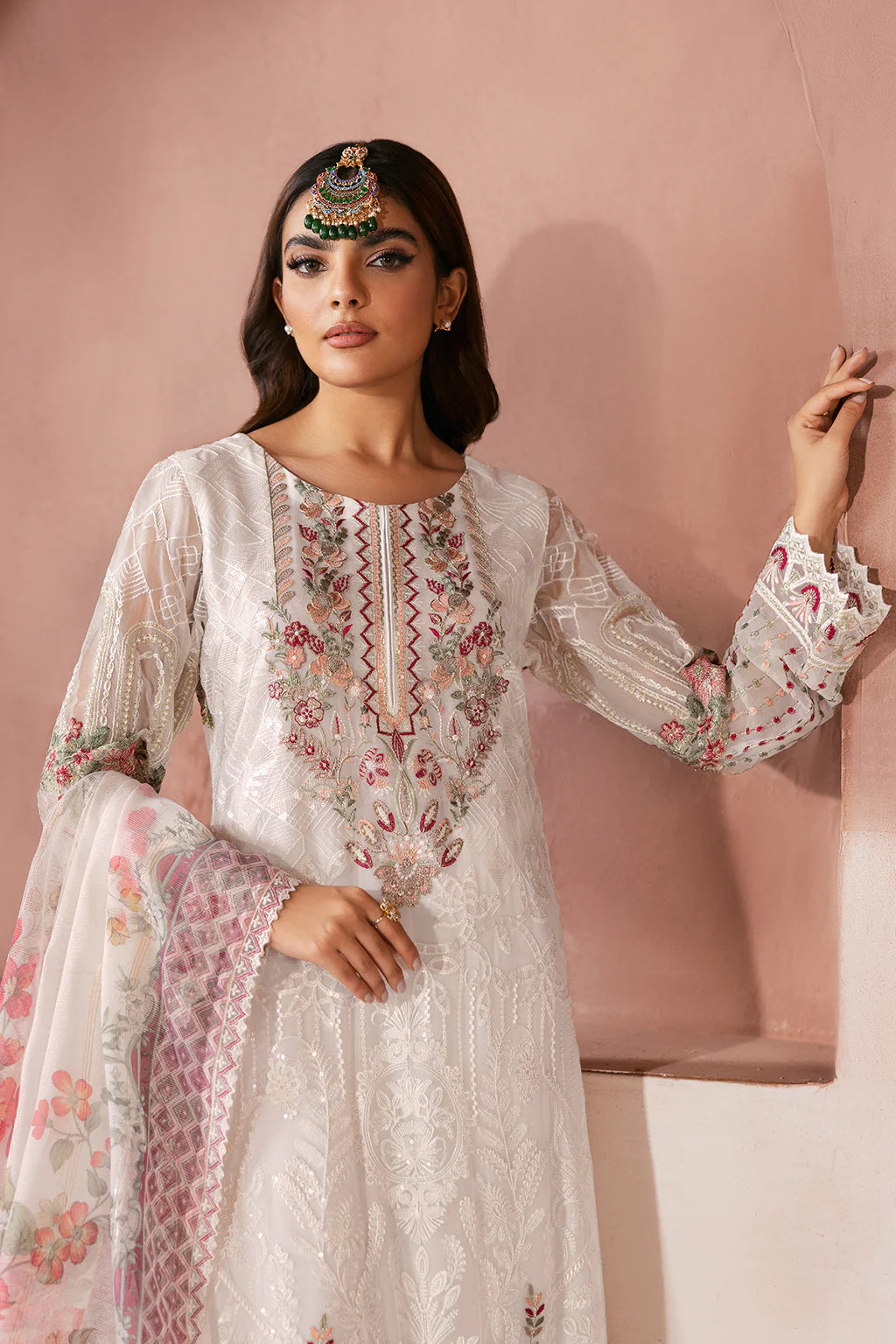 RAMSHA ‘Arzoo’ | Embroidered Chiffon Readymade | U105