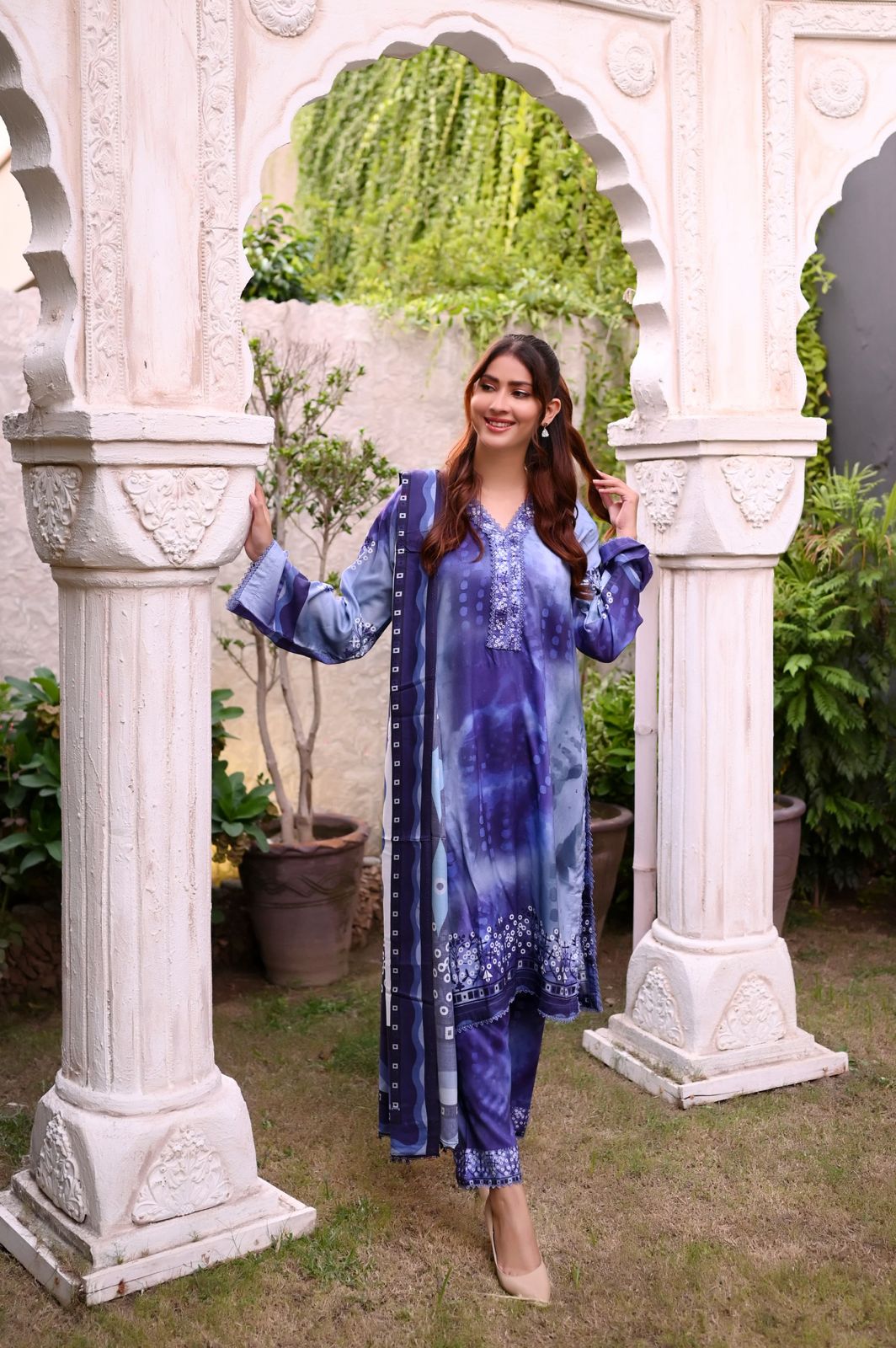 KHADIJAH’S Vol 1 | Embroidered Linen 3pc Readymade | KJ145