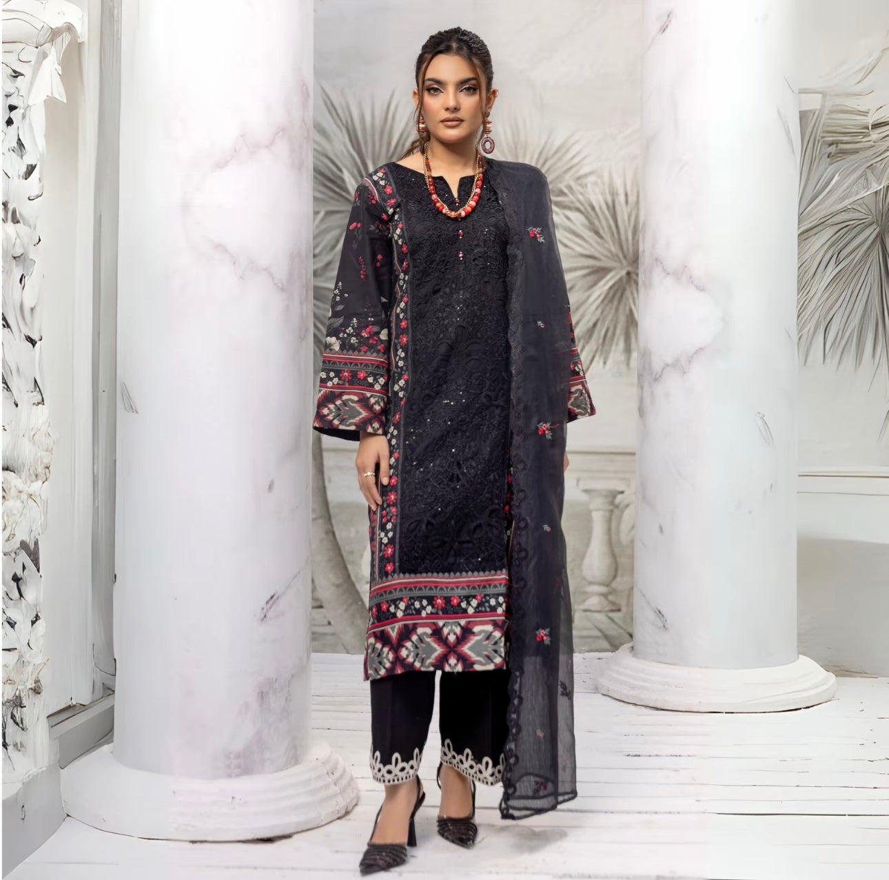 SIMRANS ‘Fiesta’ | Embroidered Khaddar Readymade | SM711