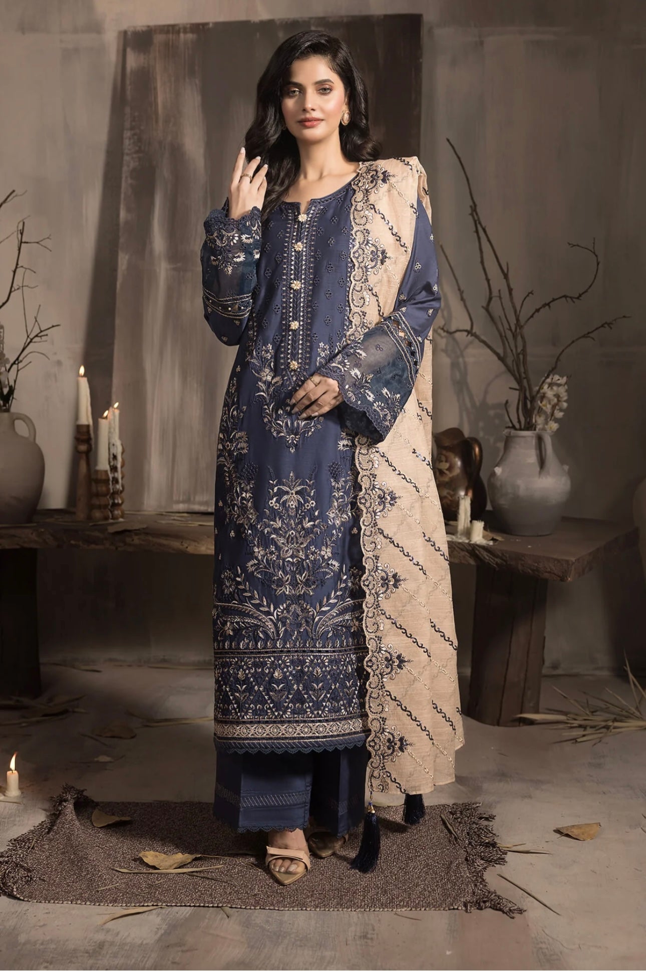 IMROZIA ‘Sehar’ | Embroidered Viscose Readymade | IP-71