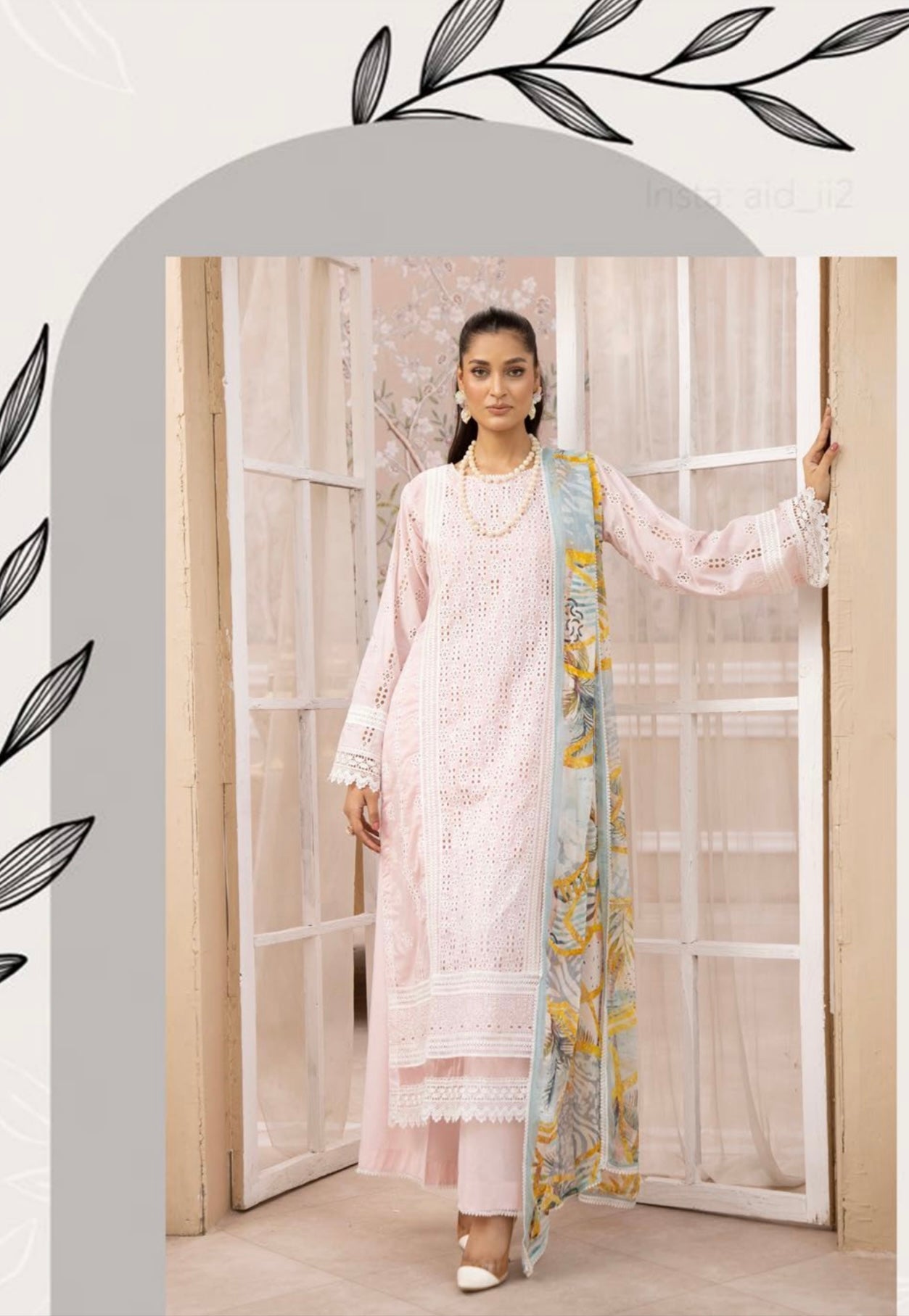 SIMRANS ‘Lawnkari’ | Embroidered Chikankari Readymade | SM591