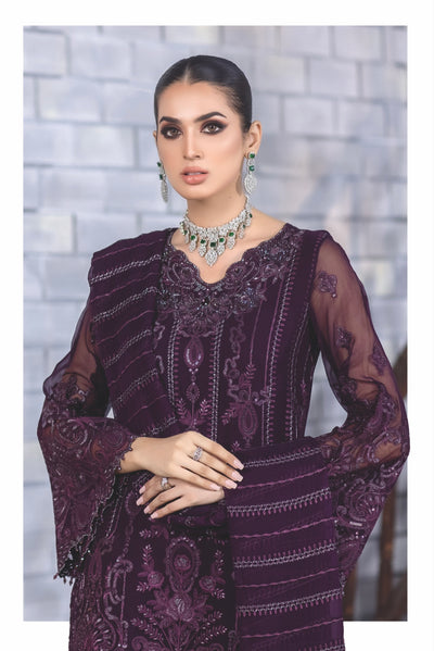 SIMRANS ‘Erica’ | Embroidered Chiffon Readymade | SM642