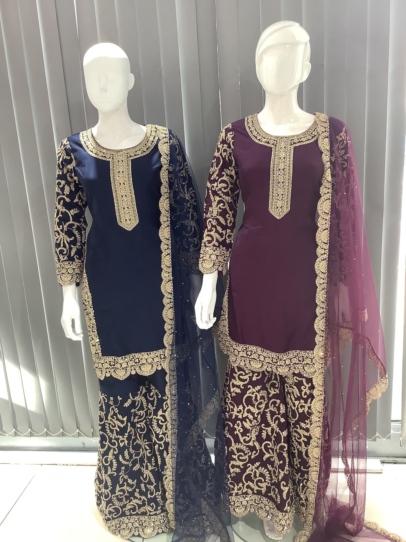 ASHA | Embroidered Dori Work  Ready To Wear Light Purple | AS71