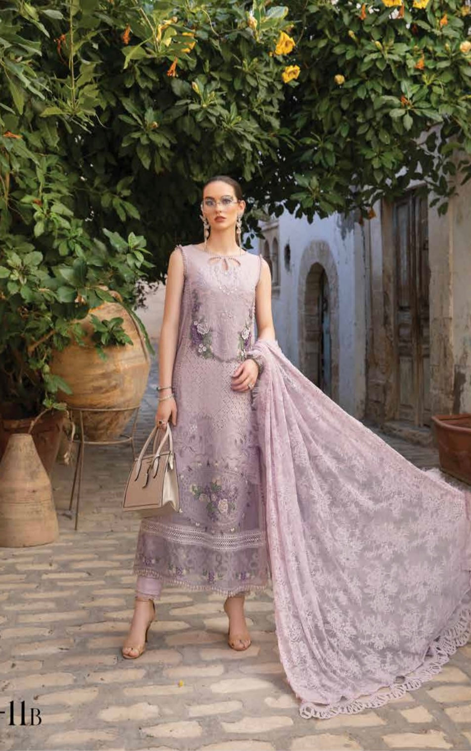 Maria B Inspired | Embroidered Cotton Readymade  | HT310 (Lilac)