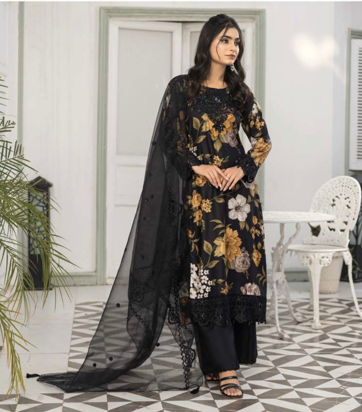 SIMRANS ‘Bahaar Vol 2’ | Embroidered Linen Readymade | SM758