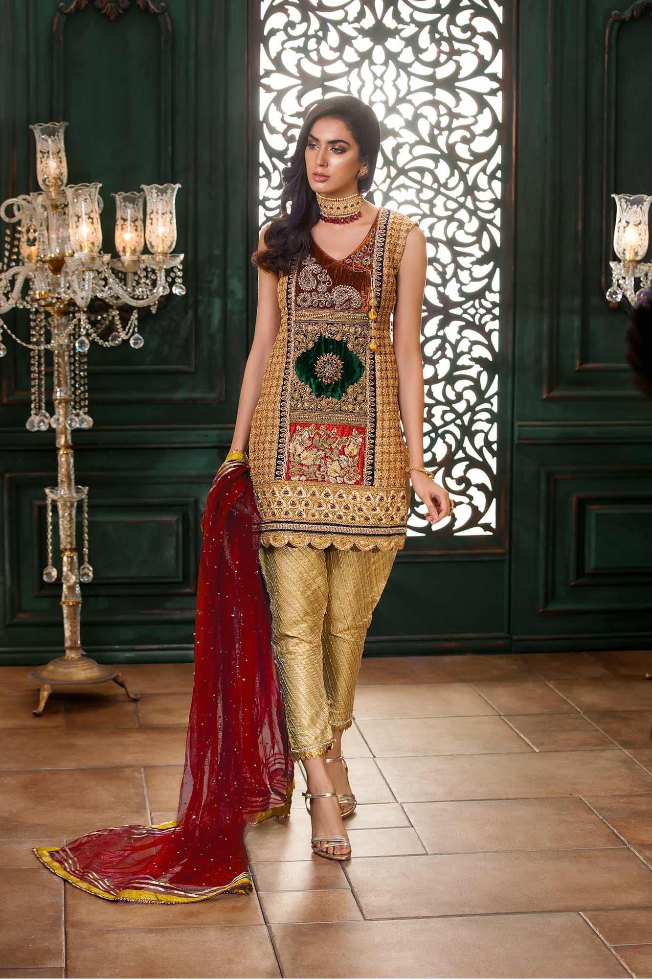 Khuda Baksh Creations | Embroidered Velvet 3pc Ready To Wear | Z-505