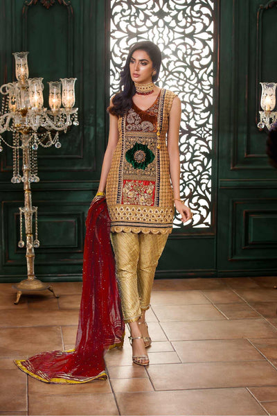 Khuda Baksh Creations | Embroidered Velvet 3pc Ready To Wear | Z-505