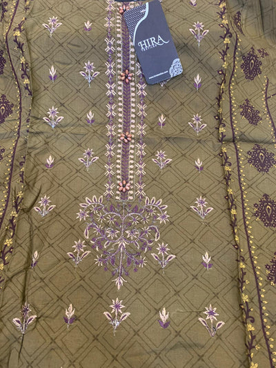 ROSHNI Embroidered Linen 3pc Readymade | HL329