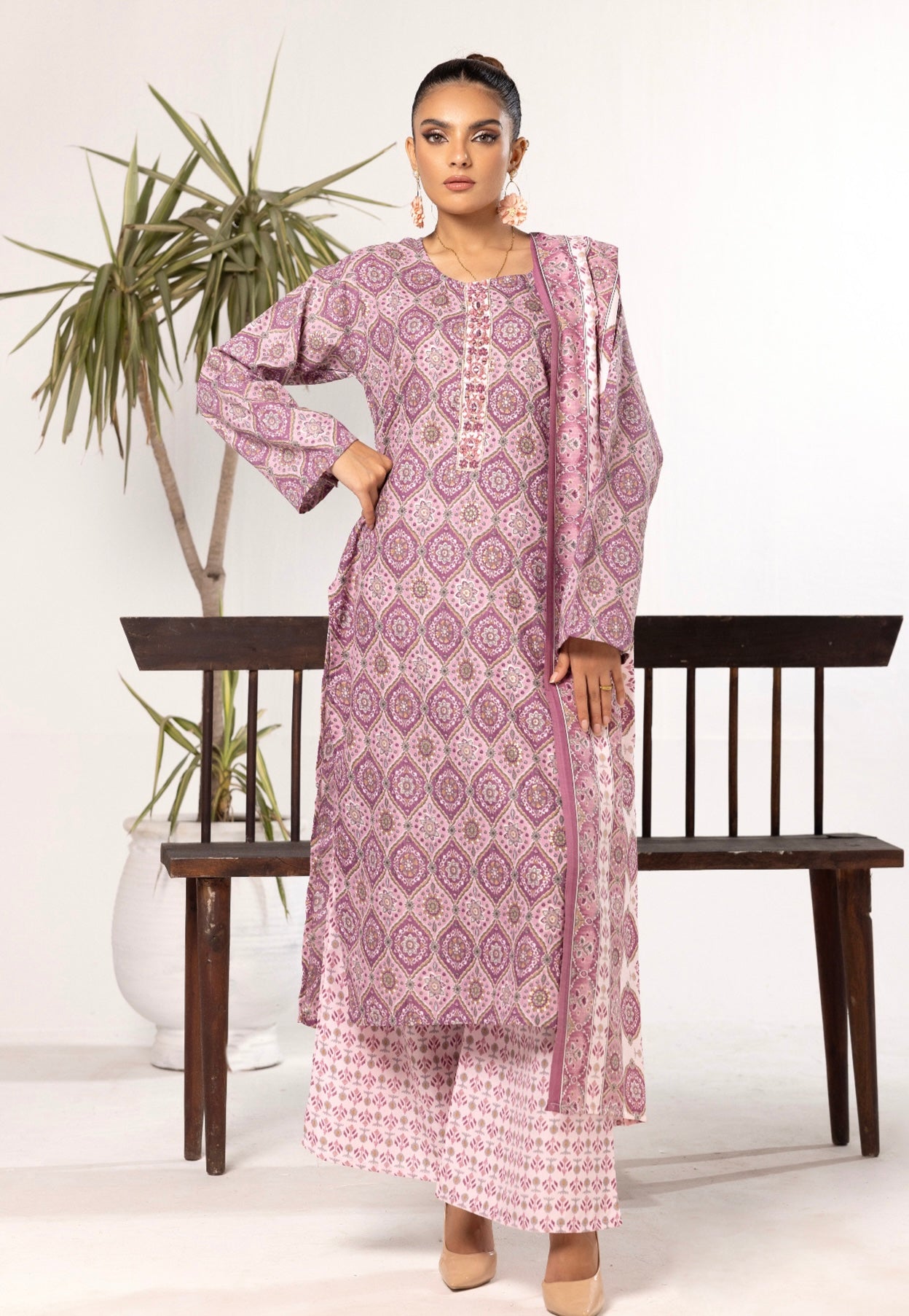 SIMRANS ‘Sana’ | Linen Prints Readymade | SM677