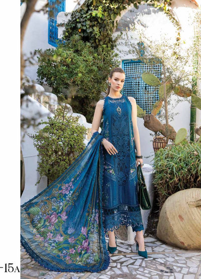 Maria B Inspired | Embroidered Cotton Readymade  | HT316 (Blue)